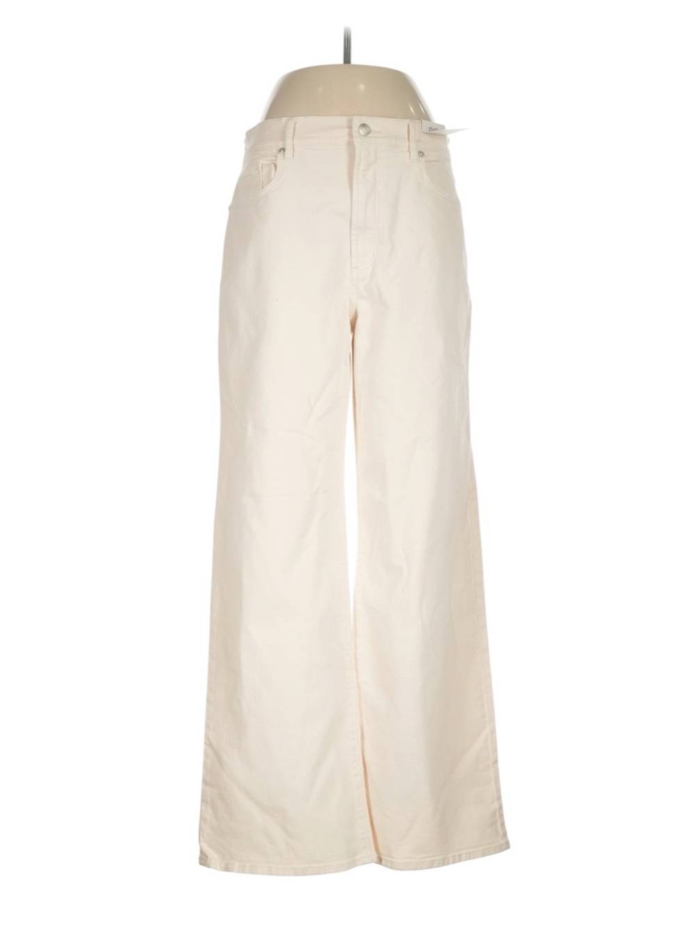 Loft Rivete Wide Leg Jeans Size 29 Cream High Rise Casual Going Out Weekend NWT